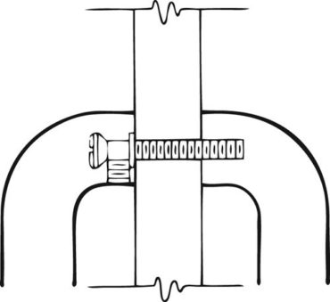 #Type 5 — Standard Duty Back to Back Mounting for Door Pulls and Push/Pull Bars